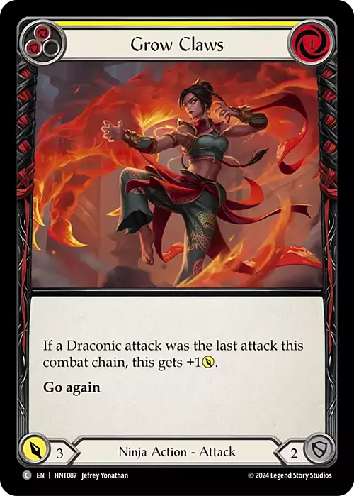 Grow Claws - Yellow Card Front