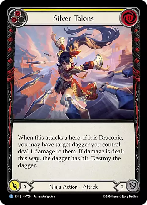 Silver Talons - Yellow Card Front