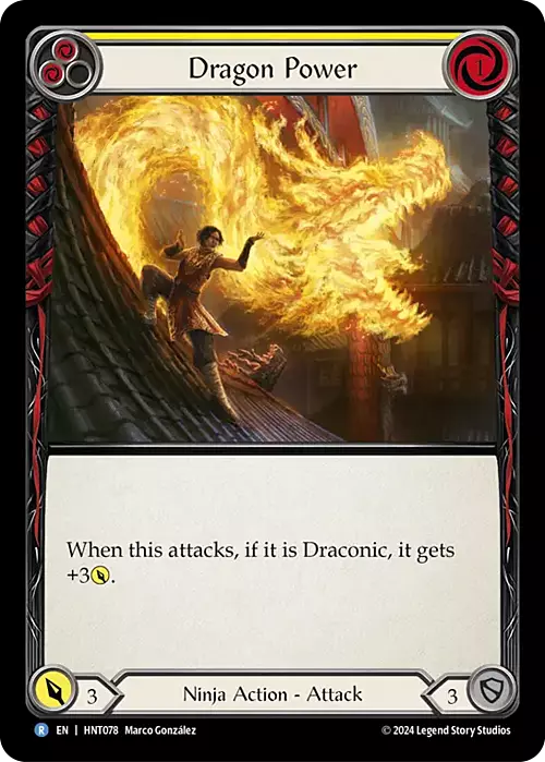 Dragon Power - Yellow Card Front