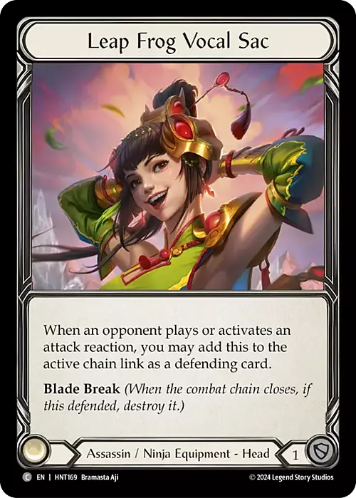 Leap Frog Vocal Sac Card Front