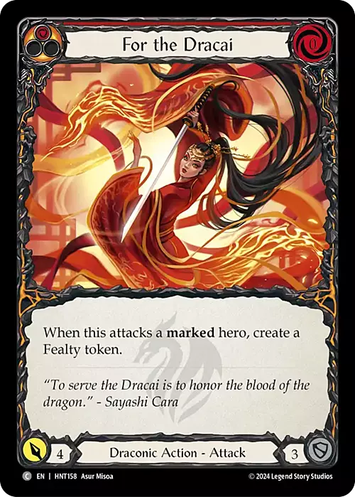 For the Dracai - Red Card Front