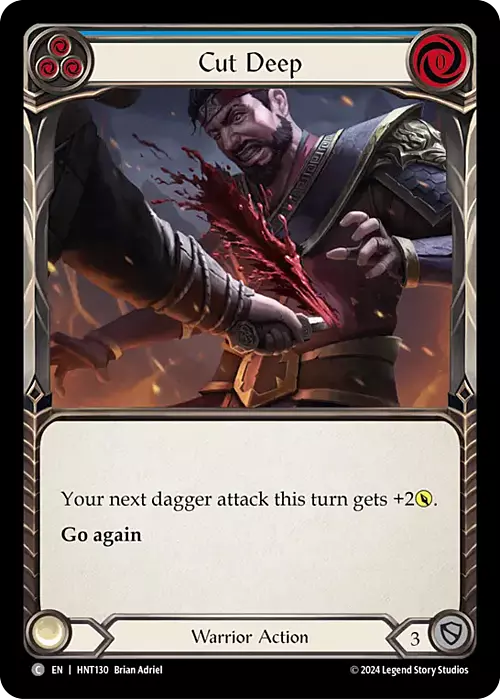 Cut Deep - Blue Card Front