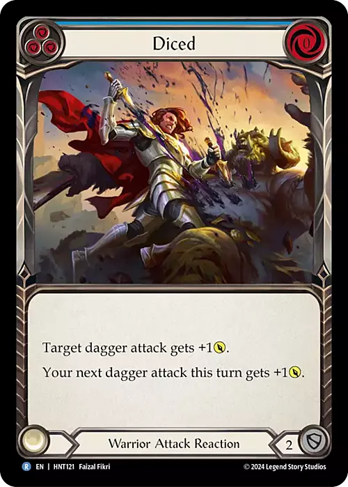 Diced - Blue Card Front