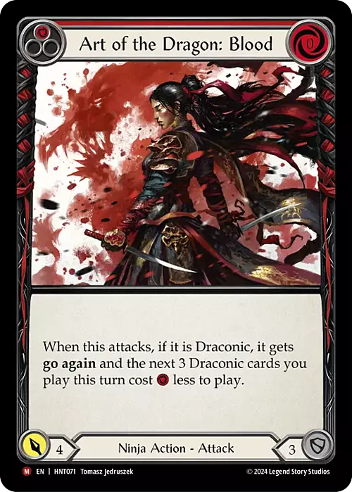 Art of the Dragon: Blood Card Front