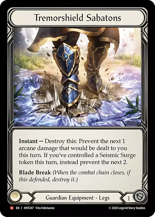Tremorshield Sabatons Card Front