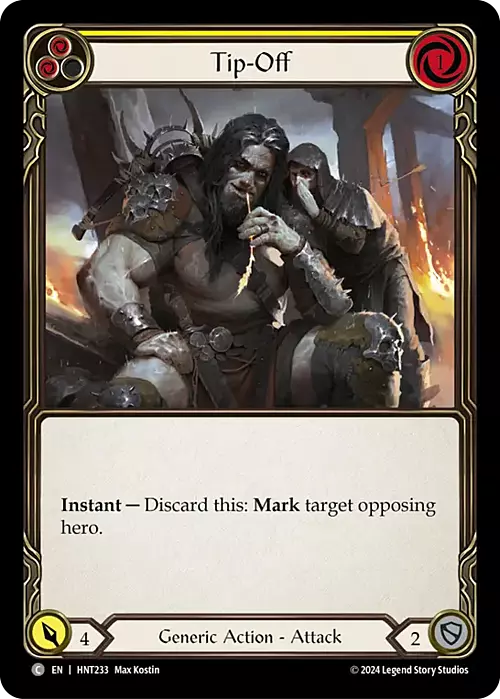 Tip-Off - Yellow Card Front