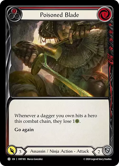 Poisoned Blade - Red Card Front