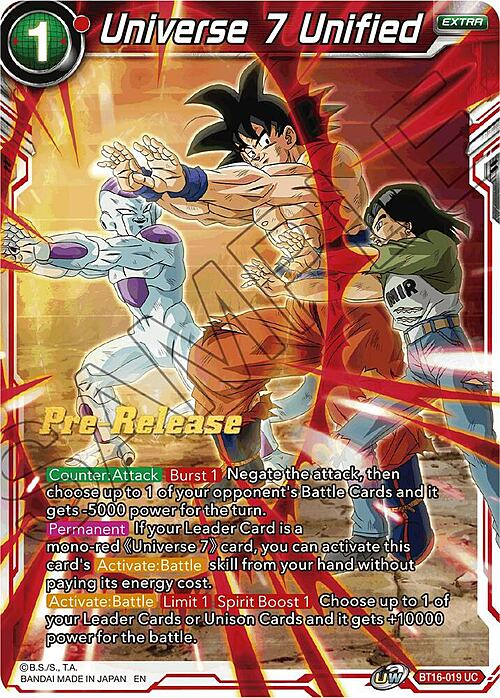Universe 7 Unified Card Front