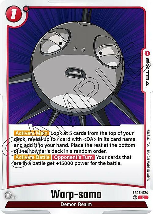 Warp-sama Card Front