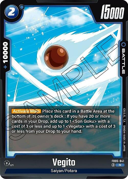 Vegito Card Front