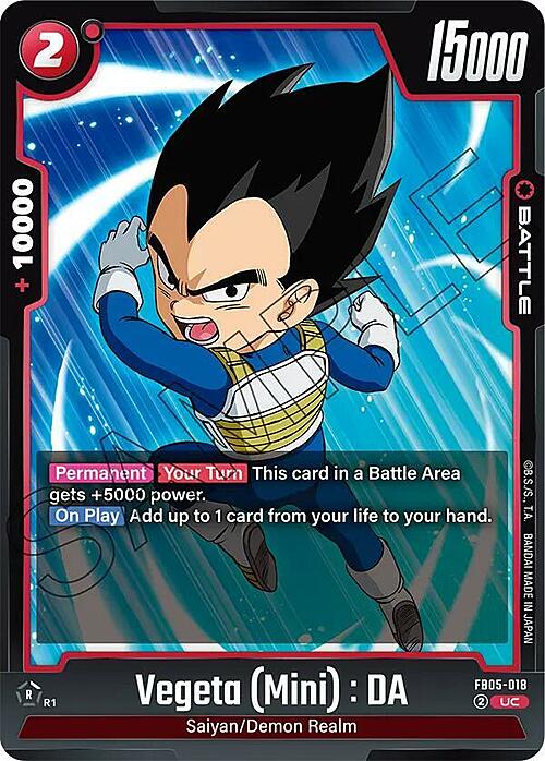 Vegeta (Mini) : DA Card Front