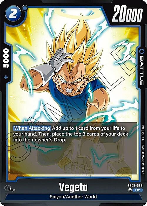 Vegeta Card Front
