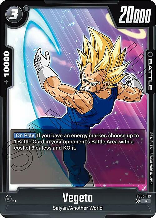 Vegeta Card Front