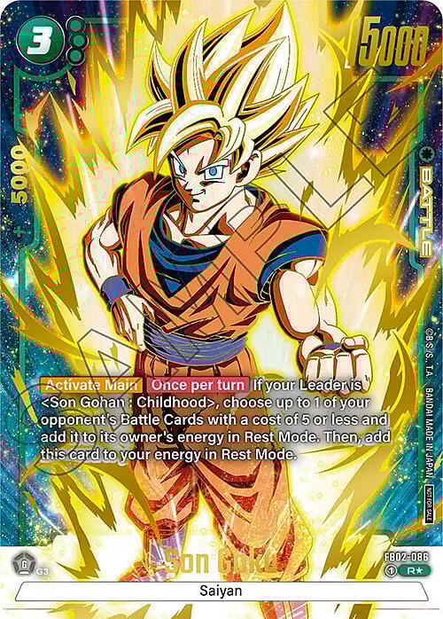 Son Goku Card Front