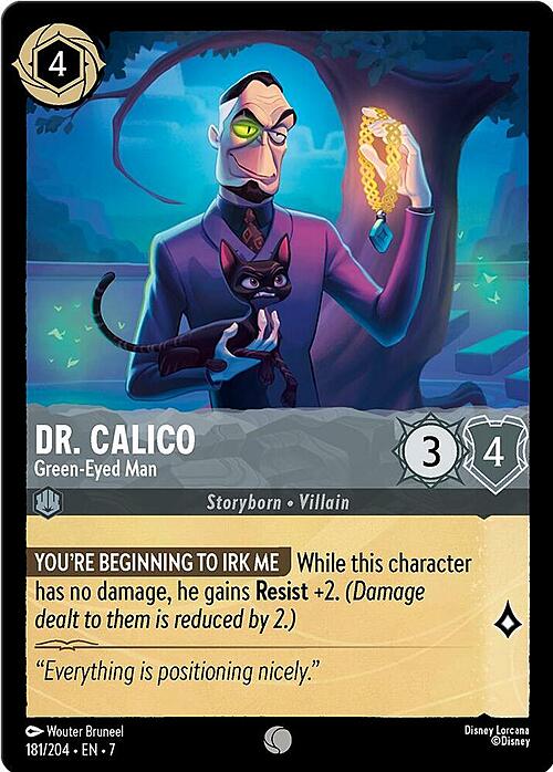 Dr. Calico - Green-Eyed Man Card Front