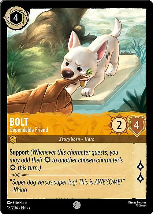 Bolt - Dependable Friend Card Front