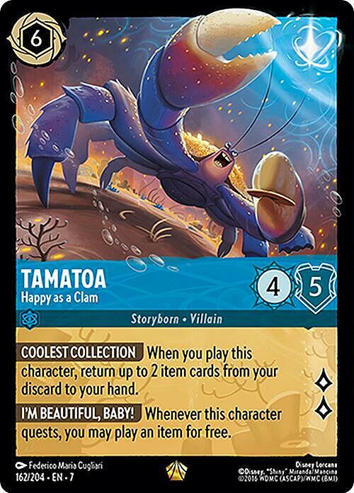 Tamatoa - Happy as a Clam Card Front