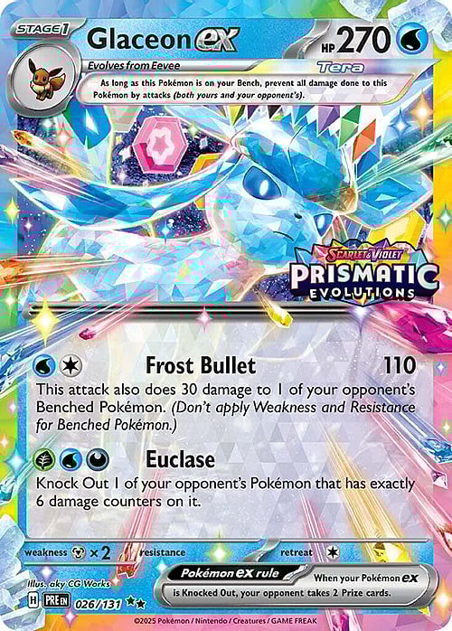 Glaceon ex Card Front