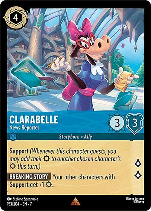 Clarabelle - News Reporter Card Front