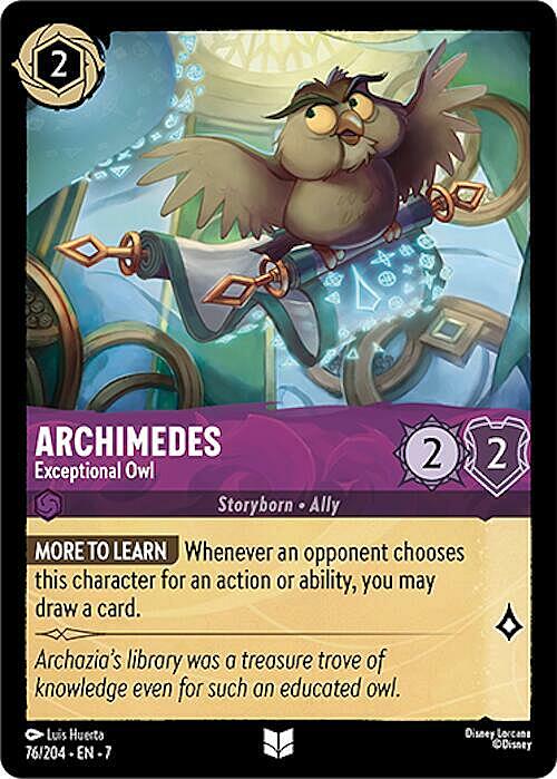 Archimedes - Exceptional Owl Card Front