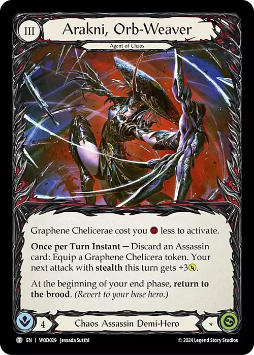 Arakni, Orb-Weaver // Arakni, Redback Card Front