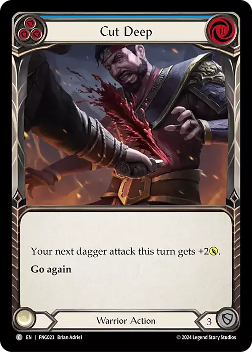 Cut Deep - Blue Card Front
