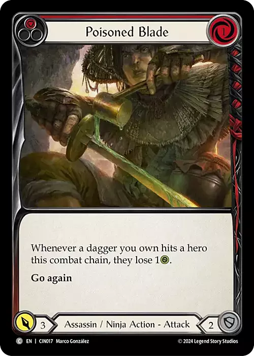 Poisoned Blade - Red Card Front