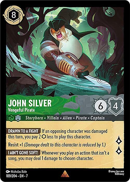 John Silver - Vengeful Pirate Card Front