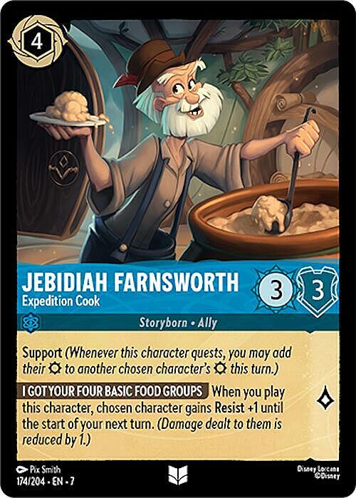 Jebidiah Farnsworth - Expedition Cook Card Front