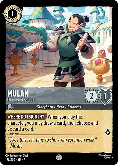 Mulan - Disguised Soldier Card Front