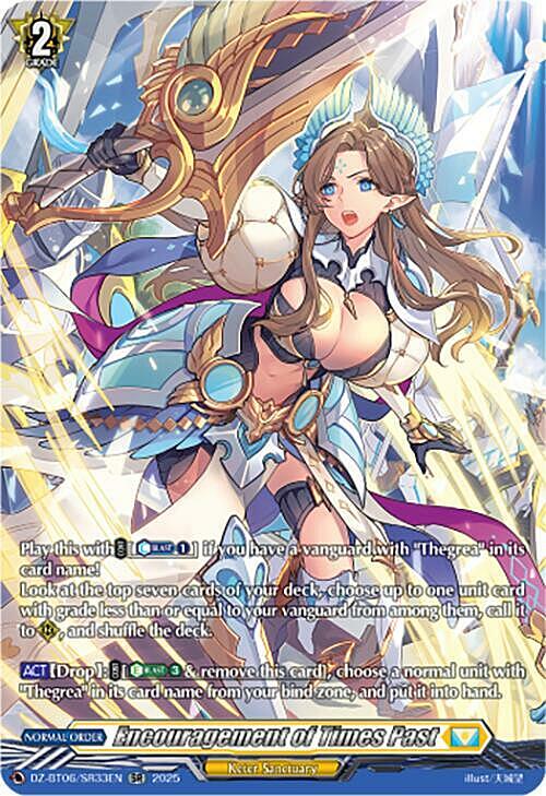 Encouragement of Times Past Card Front