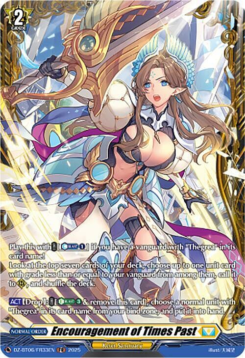 Encouragement of Times Past Card Front