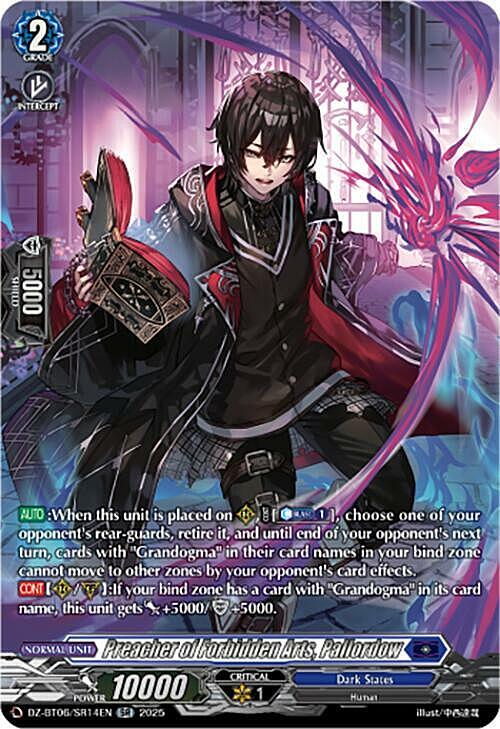 Preacher of Forbidden Arts, Pallordow Card Front