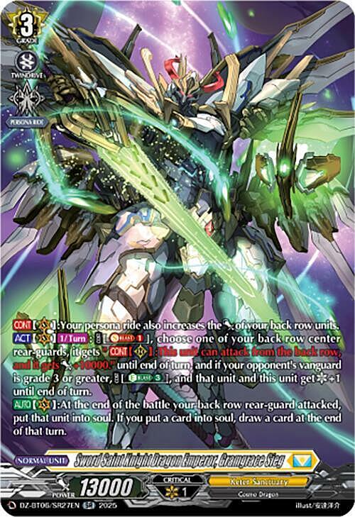 Sword Saint Knight Dragon Emperor, Gramgrace Sieg Card Front