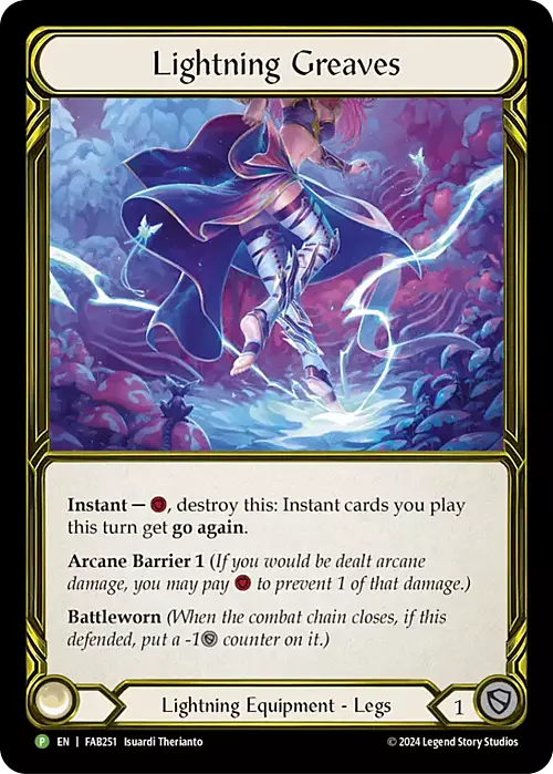 Lightning Greaves Card Front