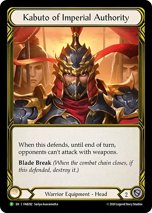 Kabuto of Imperial Authority Card Front