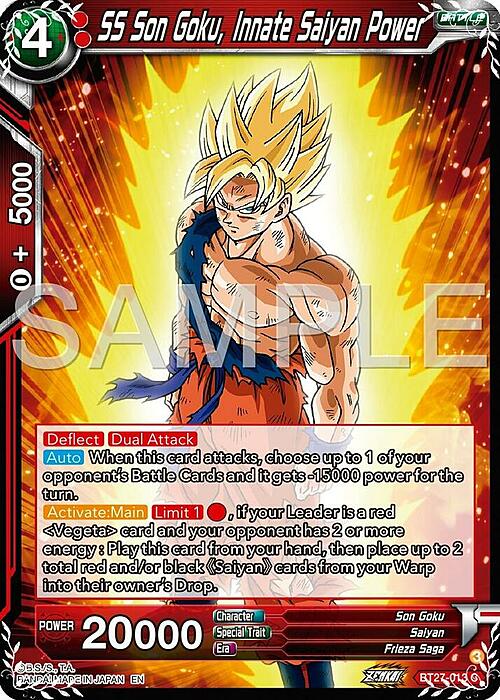 SS Son Goku, Innate Saiyan Power Card Front