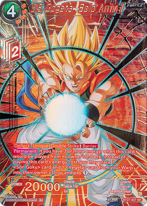 SS Gogeta, Bold Arrival Card Front