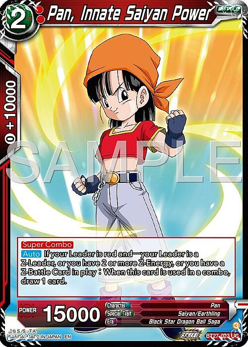 Pan, Innate Saiyan Power Card Front