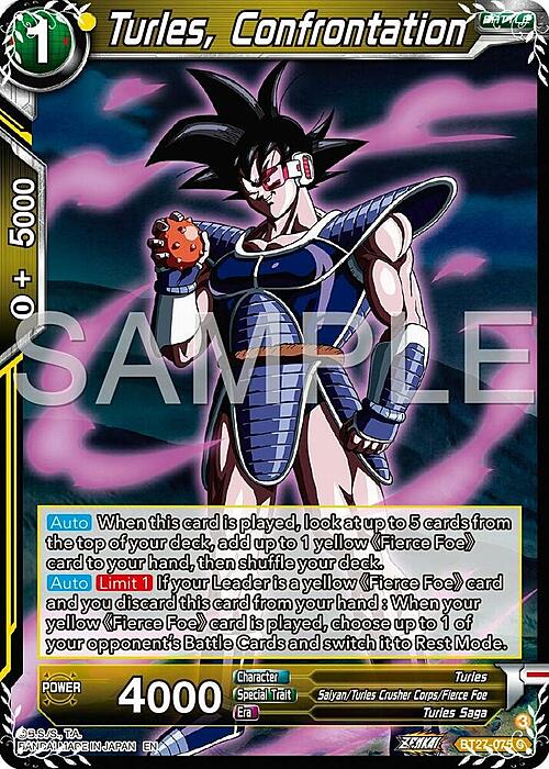 Turles, Confrontation Card Front