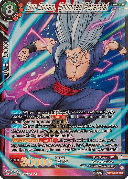 Son Gohan, Unlimited Potential Card Front