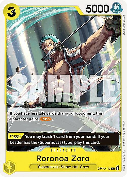 Roronoa Zoro Card Front