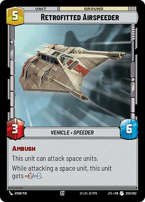 Retrofitted Airspeeder Card Front