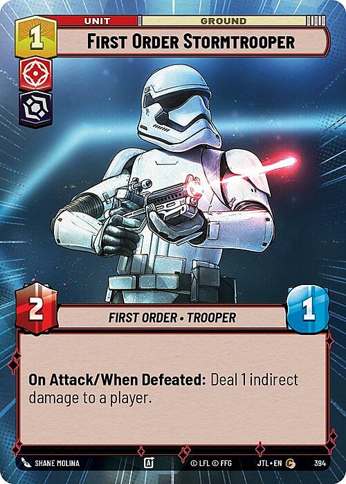 First Order Stormtrooper Card Front