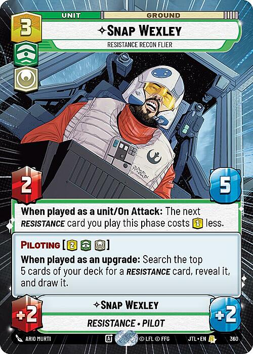 Snap Wexley - Resistance Recon Flier Card Front