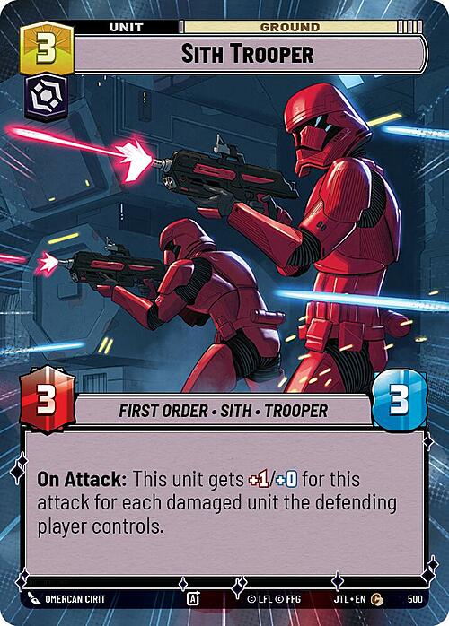 Sith Trooper Card Front