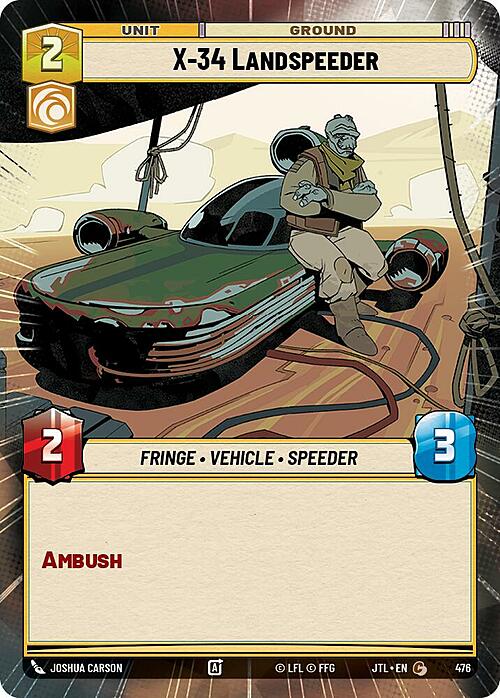 X-34 Landspeeder Card Front