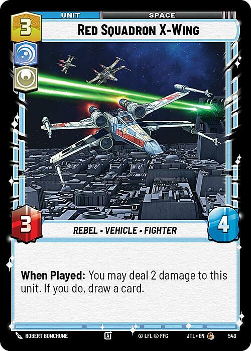 Red Squadron X-Wing Card Front