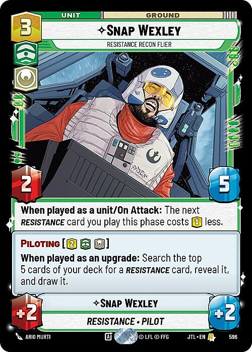 Snap Wexley - Resistance Recon Flier Card Front
