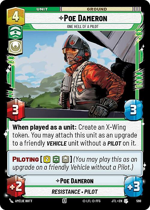Poe Dameron - One Hell of a Pilot Card Front